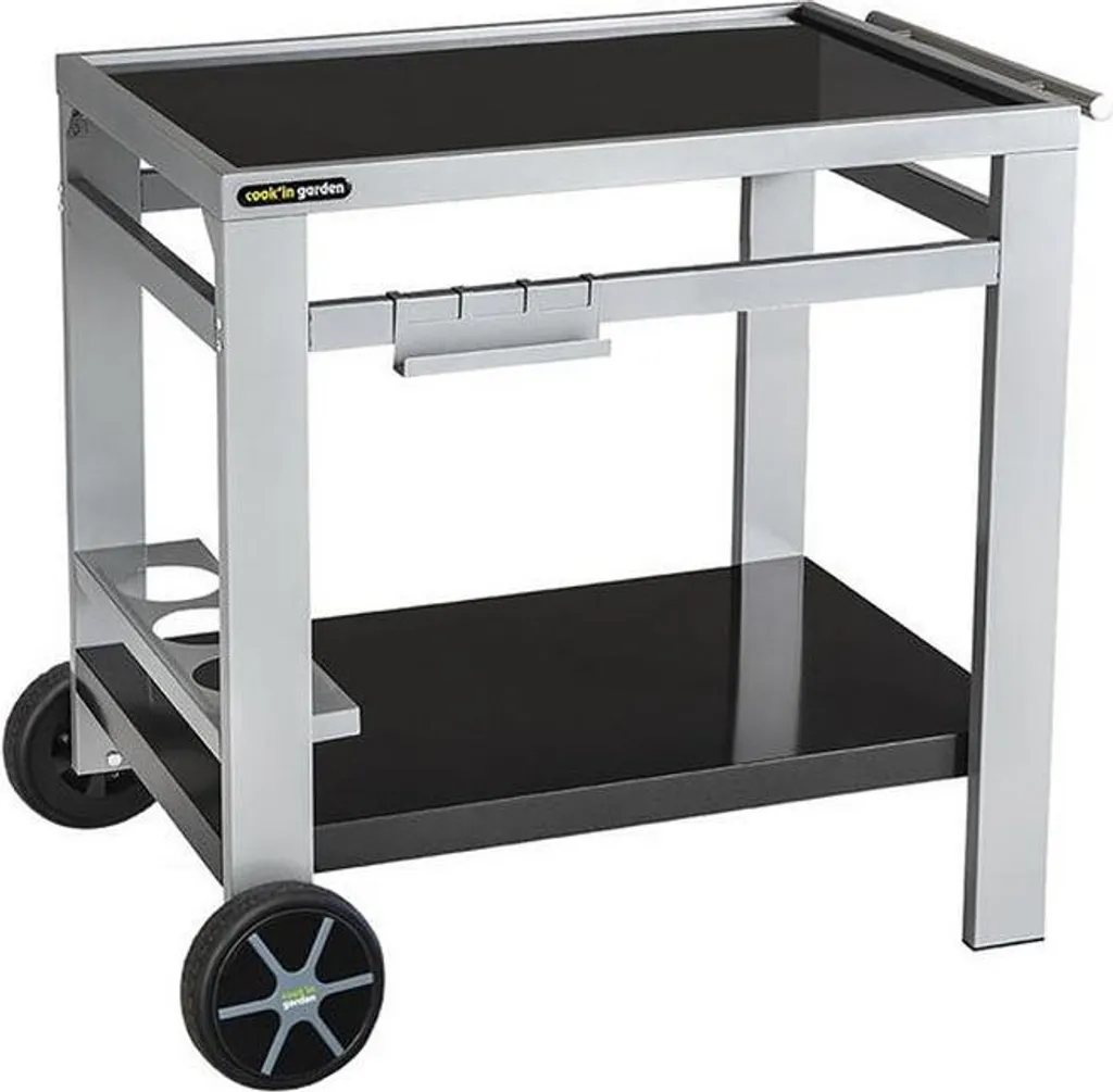 Chariot pour plancha stable Media 80 gris - Déplacez votre plancha