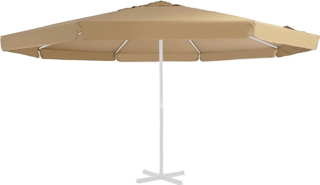 Ersatzbezug für Sonnenschirm Taupe 515 cm Produktbild 