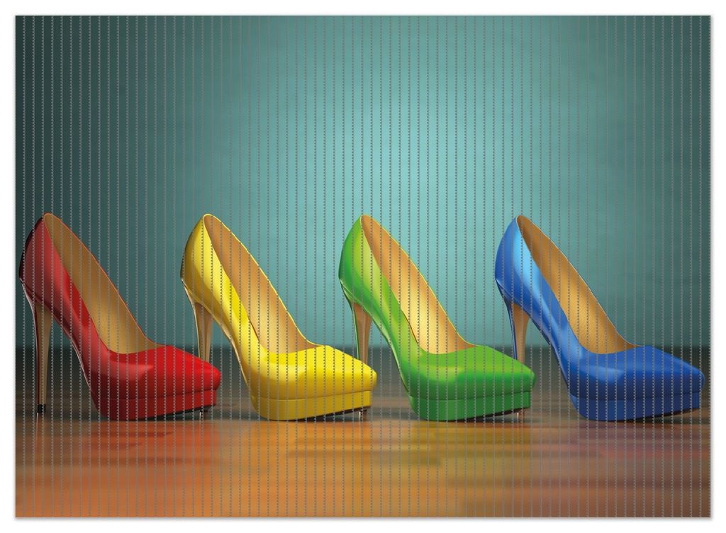 Wallario Duschmatte Antirutschmatte Badmatte Fußmatte Bunte Schuhe - High Heels für Frauen, Größe ca. 90 x 65 cm