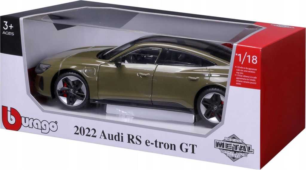 Bburago Modello 1:18 Audi RE E-Tron GT 2022 Verde Immagine del prodotto 