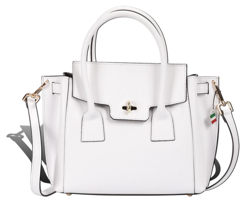 Florence Damen Handtasche Leder Tasche weiß D2OTF848W1