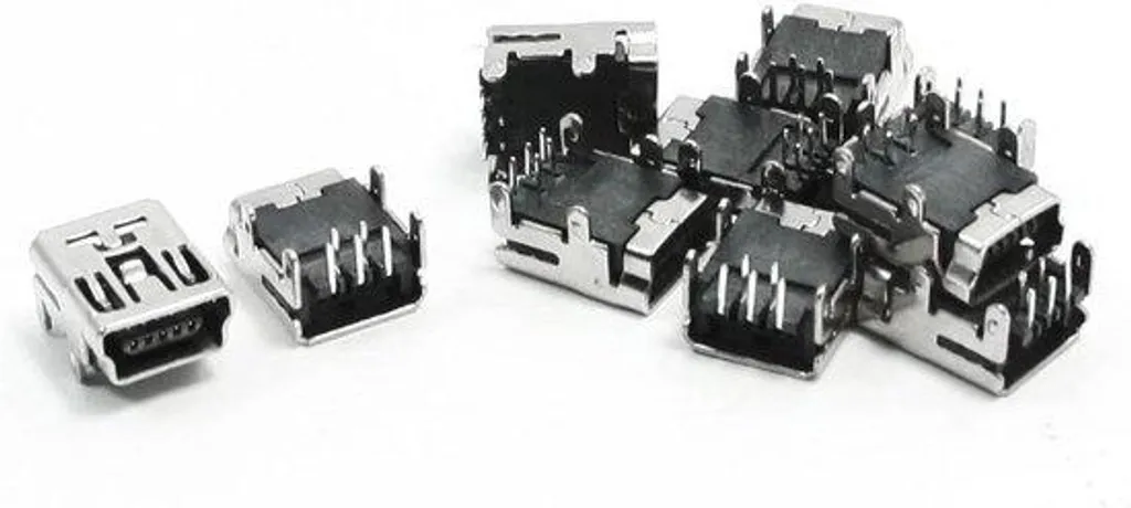 Connecteur USB Type B femelle à souder - Lot de 10 ports à angle droit