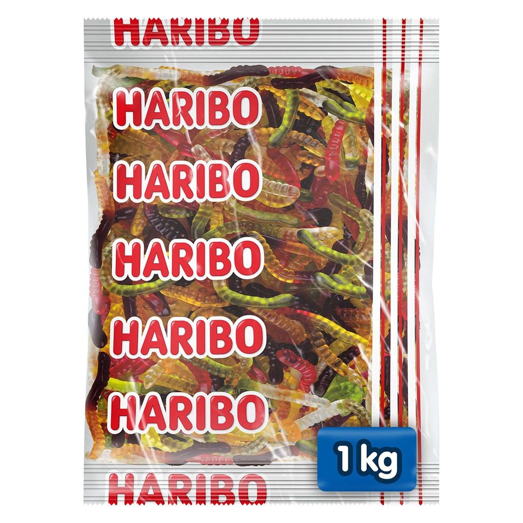 Haribo | Glühwürmchen-Bonbons mit Fruchtgeschmack | 3 x 1 kg Beutel