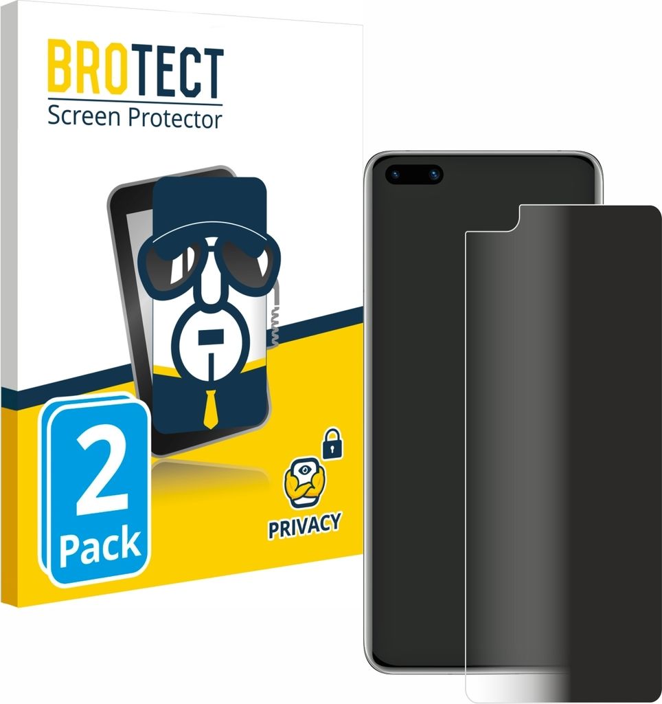 2x BROTECT Sichtschutzfolie für Huawei P40 Anti-Spy Privacy Produktbild 