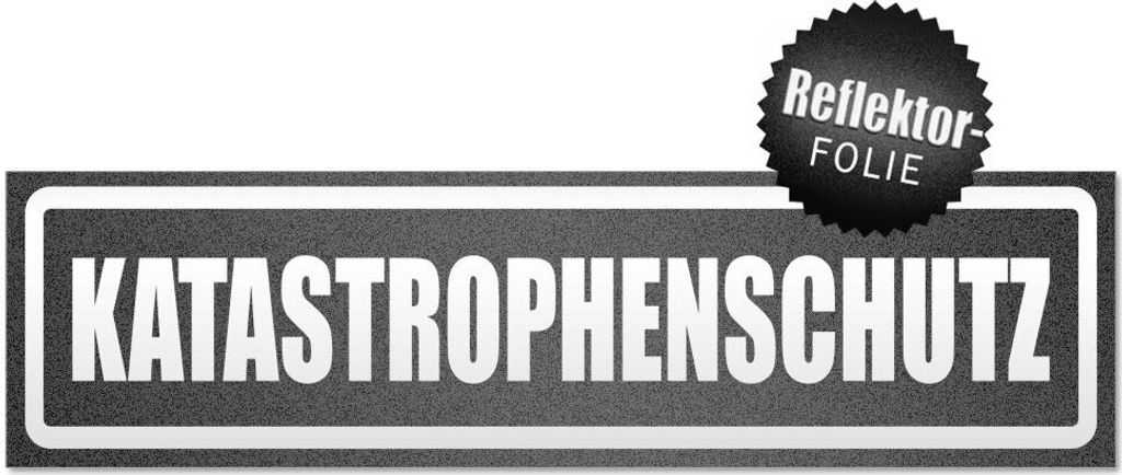 Katastrohenschutz invertiert Magnetschild Schild magnetisch