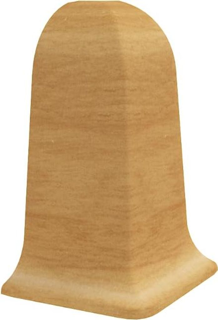 VILO FLEX Außenecke 55 mm 2 Stück Graueiche Holzoptik Wasserfester PVC Eckverbinder Sockelleiste Fußleiste Laminat Klick-Vinyl Zubehör