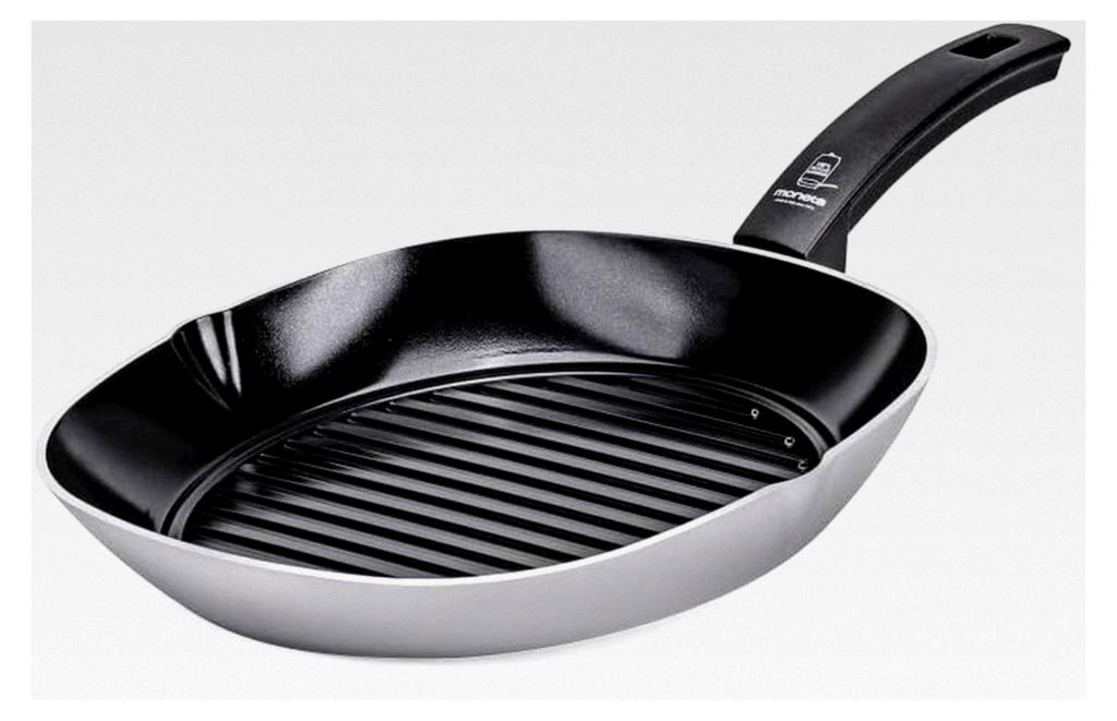 Grillpfanne 28 x 28 cm, natürliche FineGres Beschichtung (kein ), auch für Induktion, 100 % Italy