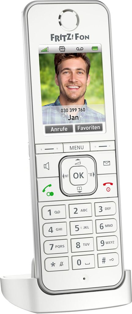 AVM FRITZ!Fon C6 DECT-Telefon Anrufer-Identifikation Weiß Produktbild 15
