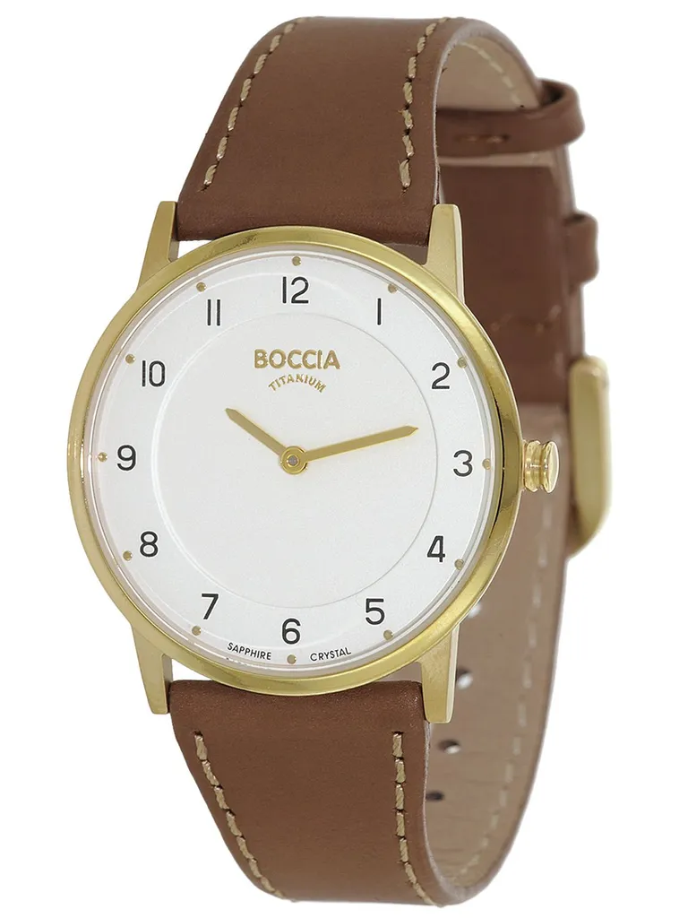 Orologio Boccia Titanium 3254-02 Donna: Minimalismo Oro 32mm Zaffiro