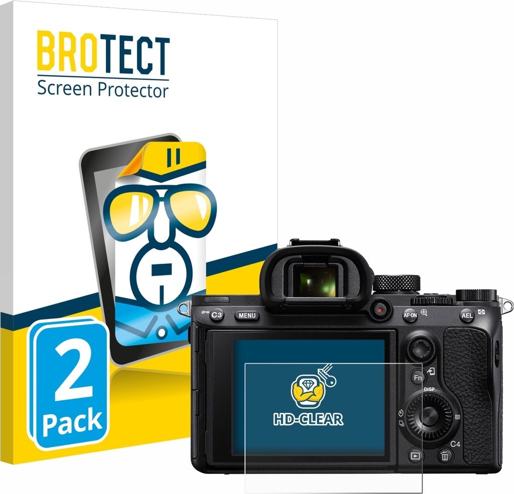 2x Für Sony Alpha 7 III / 7R II / 7S II Schutzfolie BROTECT Displayschutz Display Schutz Folie Klar Transparent