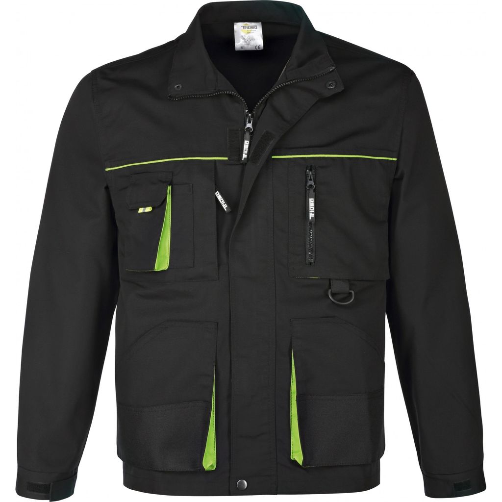 Arbeitsjacke Jacke schwarz/grün Größe L