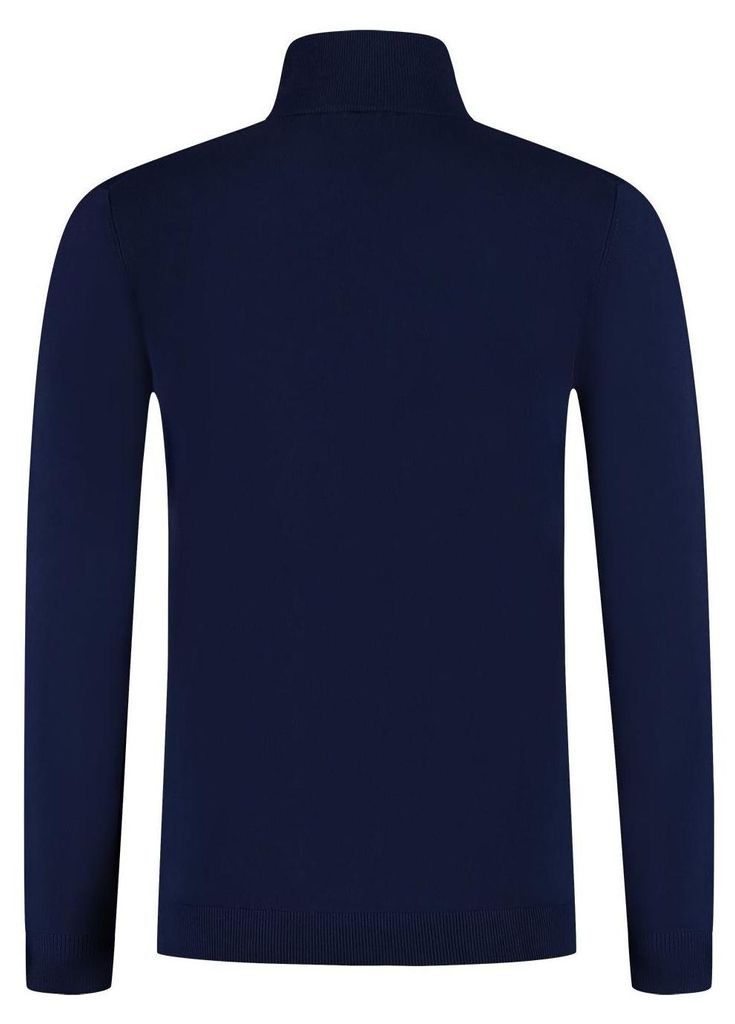 GENTS - Rollkragenpullover marineblau - Viskose Nylon - Blauw - Größe M/M