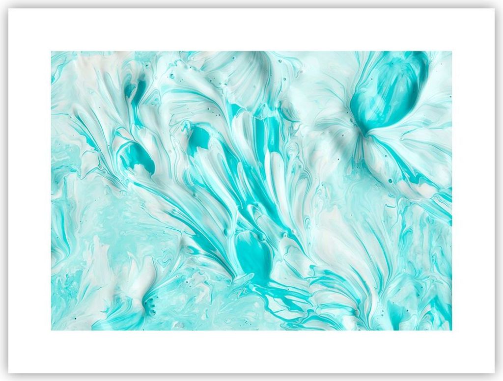 Poster - Poster ohne Rahmen - Blume Abstraktion - 40x30 cm - Wand Bild - Wanddeko - Wandbilder - Kunstposter - Wandposter - Bilder - Kunstdruck - W...