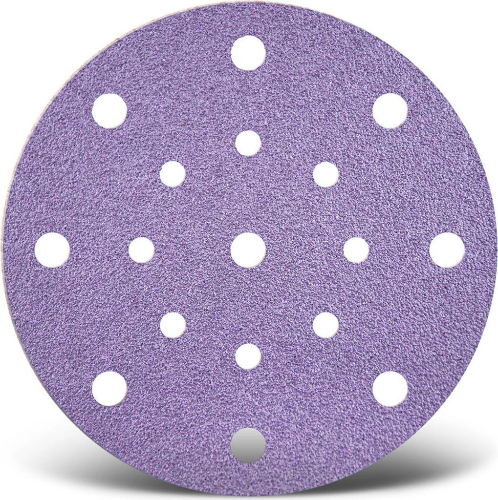 MENZER Purple HD Klett-Schleifscheiben, 150 mm, 17-Loch, f. Exzenterschleifer, Keramik-Mix (50 Stk.) K400