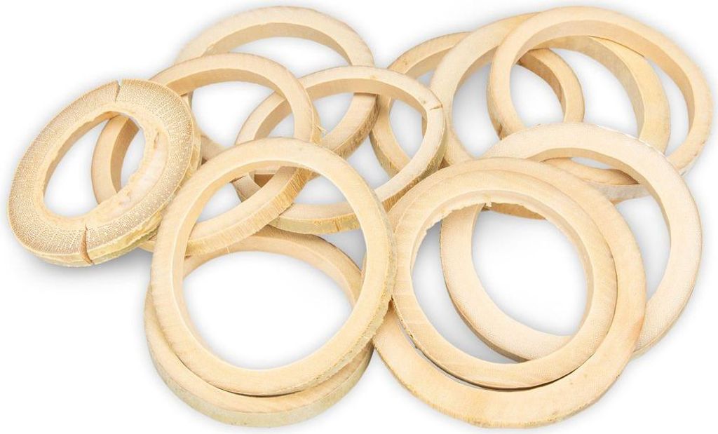 Bambus Ringe Natur, 10 Stück, Durchmesser ca. 10 cm, Stärke Produktbild 