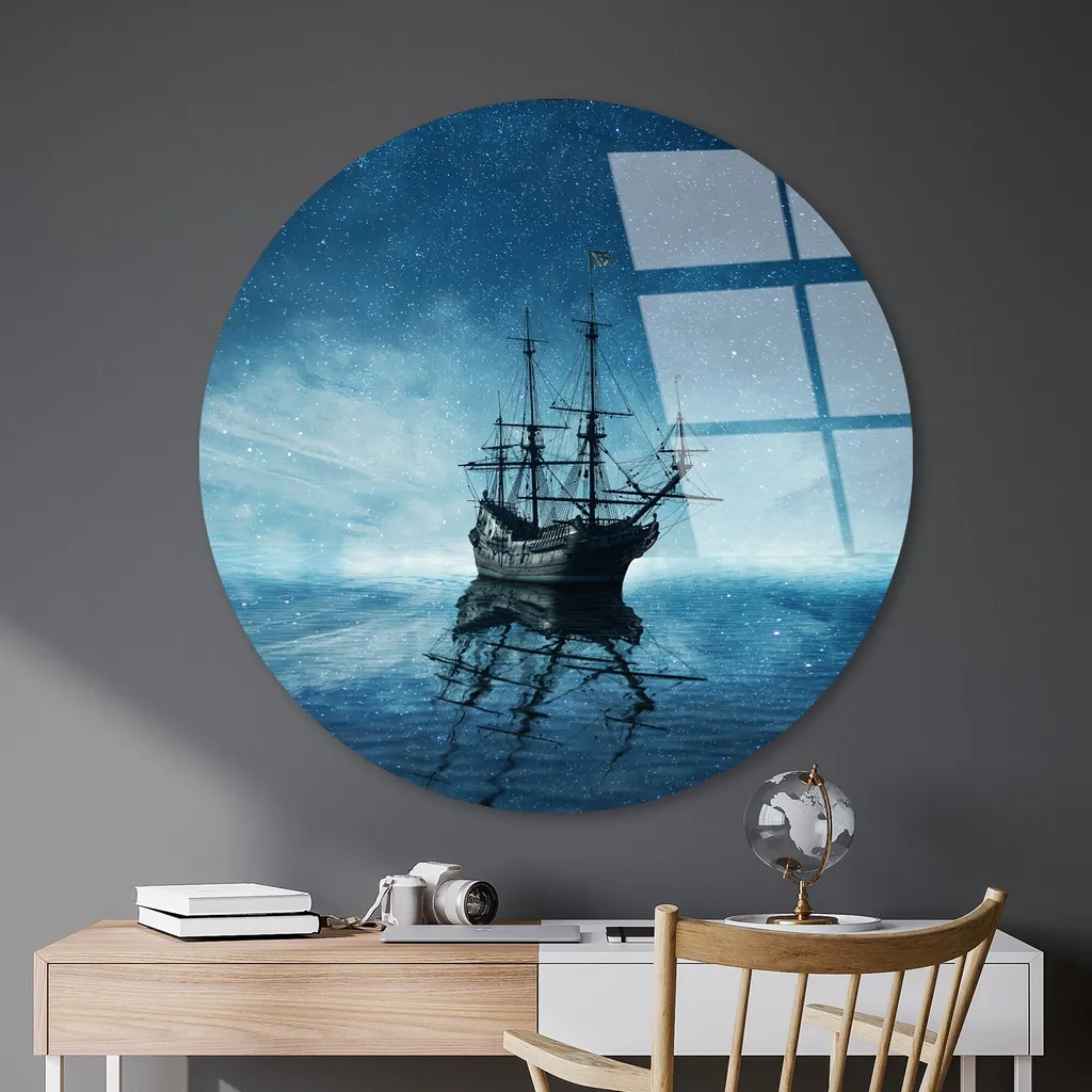 Wallity UV-1134 Quadro in Vetro Temperato 60x60cm - Arte Moderna da Parete