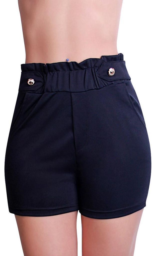topschuhe24 2052 Damen Kurze Hose Shorts, Farbe:Blau, Produktbild 