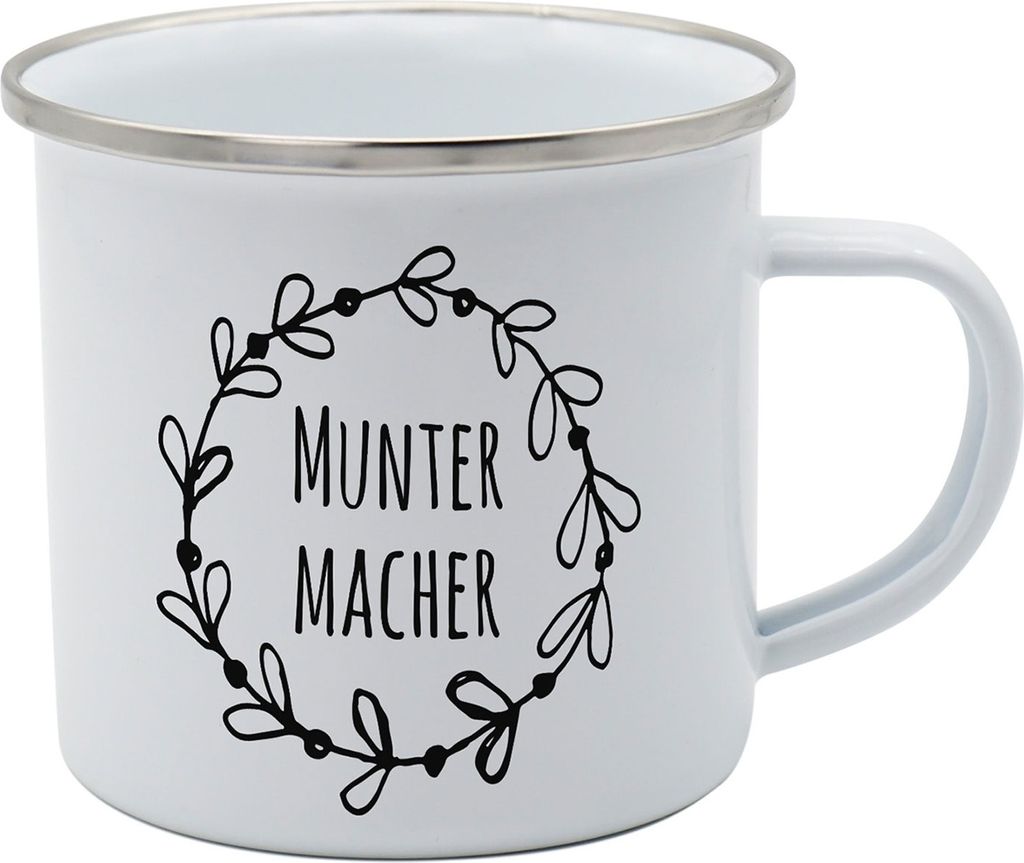 Tasse Muntermacher Emaille-Optik 350ml