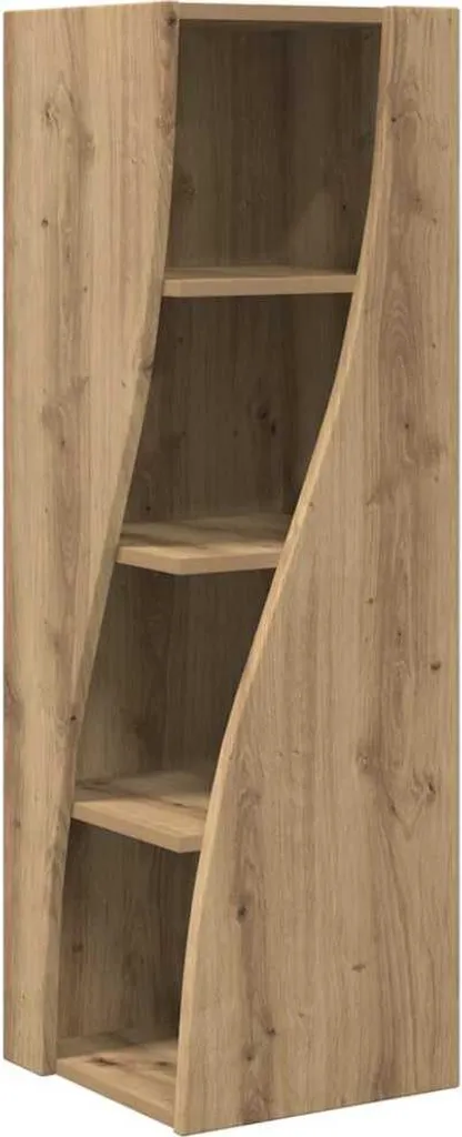 Armadietto Angolare Rovere Artisan 102cm | Soluzione Salvaspazio Legno