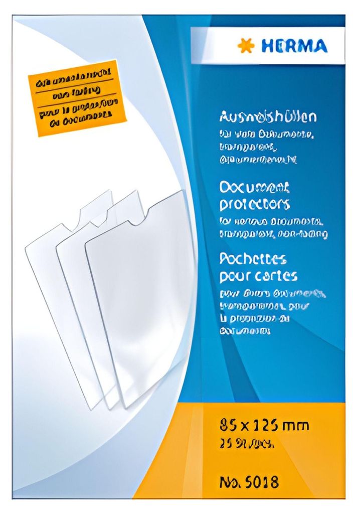 Koperty na karty identyfikacyjne HERMA 5018 85x125 mm na Zdjęcie produktu 