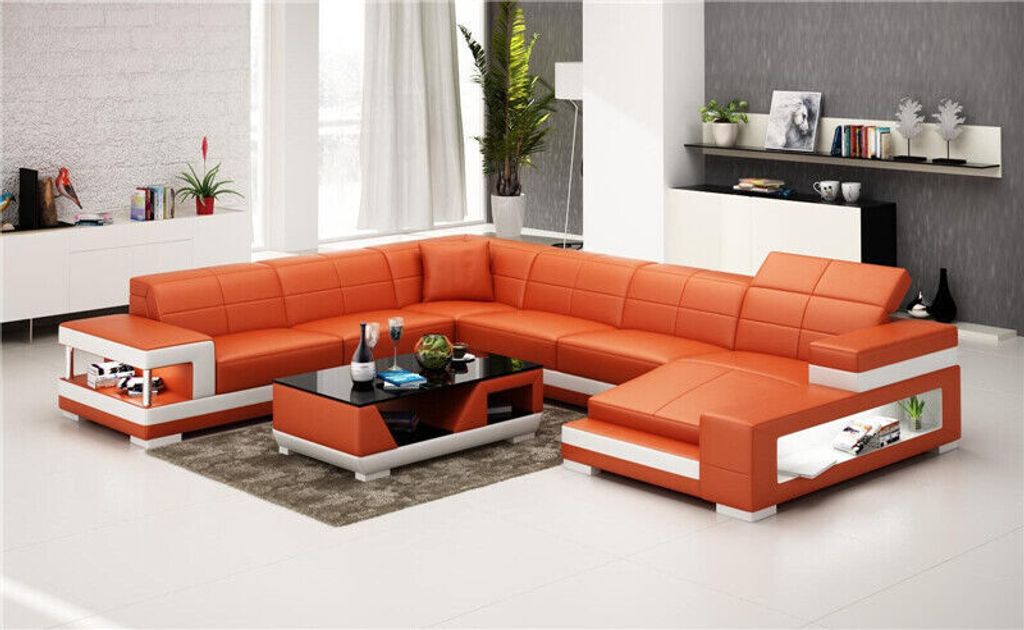 Ecksofa U Form 343 x 282 x 98 cm