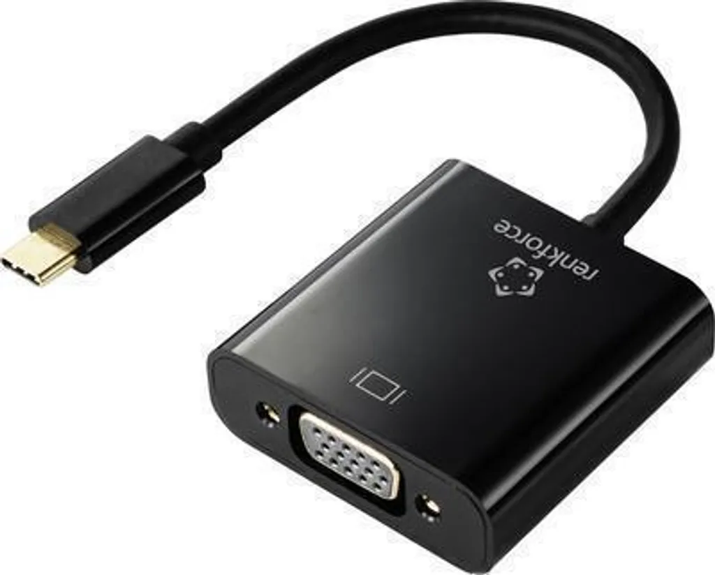 Adaptateur Renkforce USB-C® / VGA Noir 10 cm RF-4679564 Compact