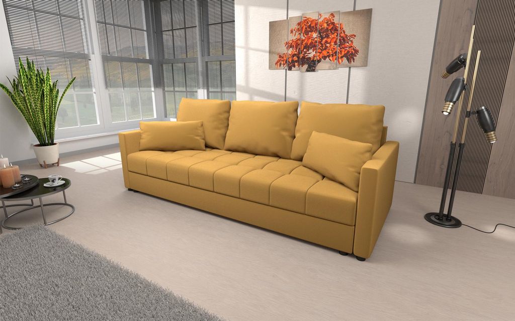 Dreisitzer-Schlafsofa KLAVERA 1 - Honig