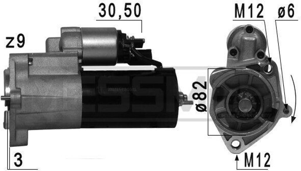 ERA 220721A Starter Anlasser 2kW für AUDI A6 Avant (4F5, Produktbild 