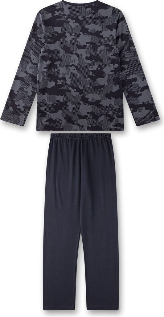Sanetta Jungen-Schlafanzug lang dunkelblau Camouflage 164