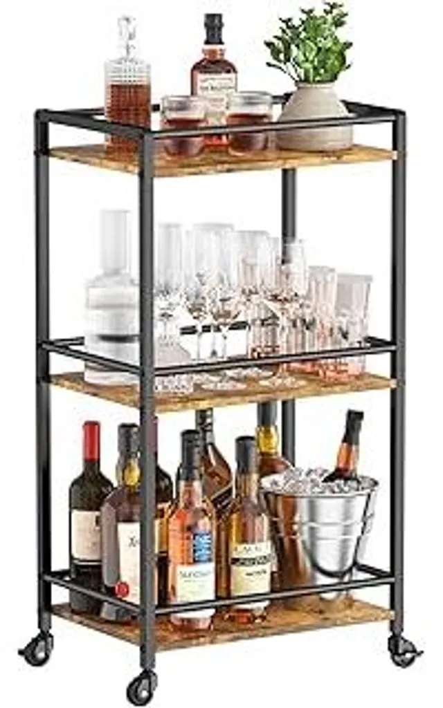 Offerta Carrello Cucina Lifewit Marrone Rustico 3 Ripiani Salvaspazio