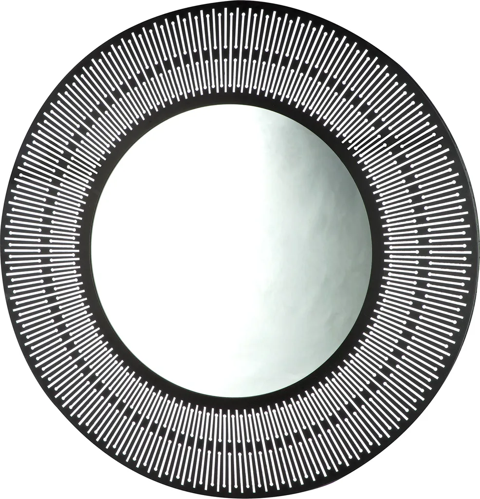 Miroir rond Como Gilde noir D76 cm - Glace miroir élégante 74175