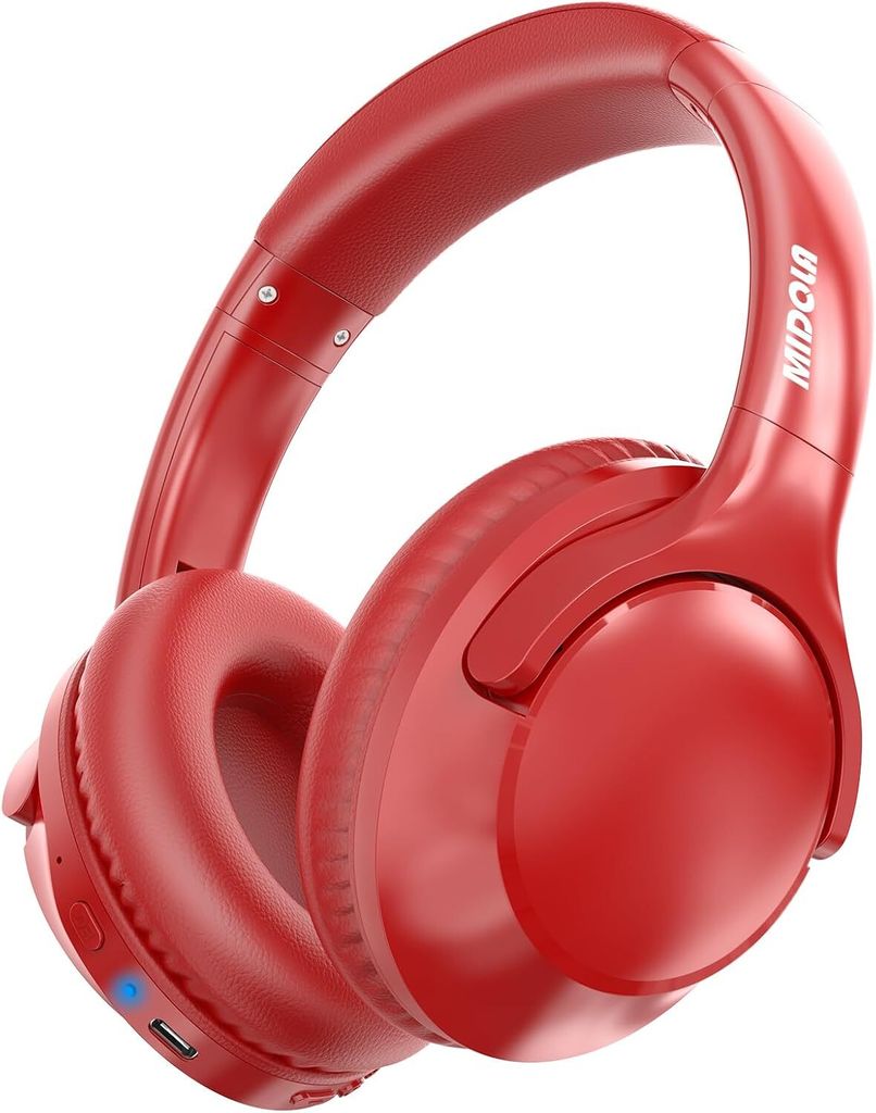 Bluetooth Over-Ear-Kopfhörer, 68HSpielzeit, 6 EQ,kabelloses mit Mikrofon, HiFi-Stereo, faltbar, leicht, tiefer Bass, für Reisen, Zuhause, Büro