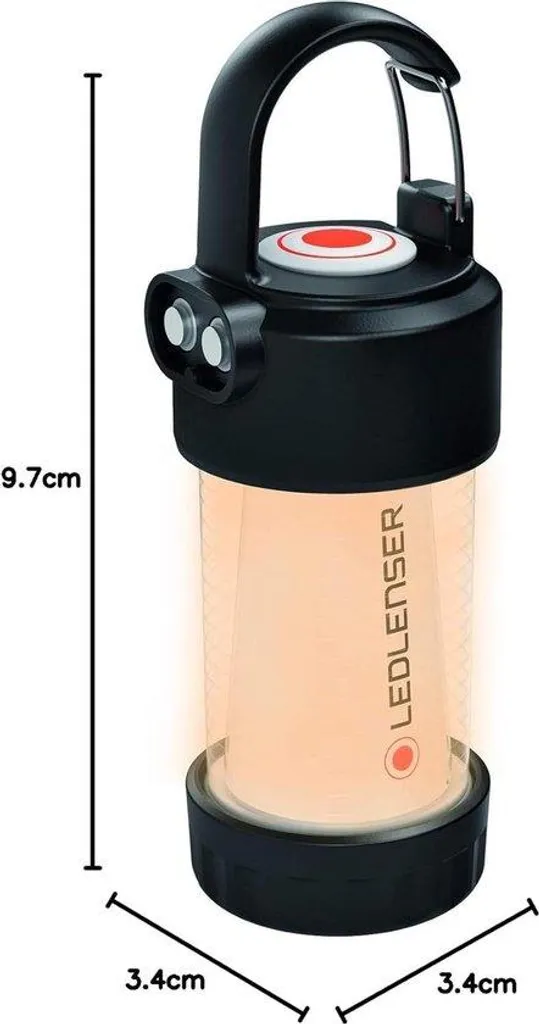 Lanterne LED rouge de 300 lumens rechargeable pour lecture nocturne
