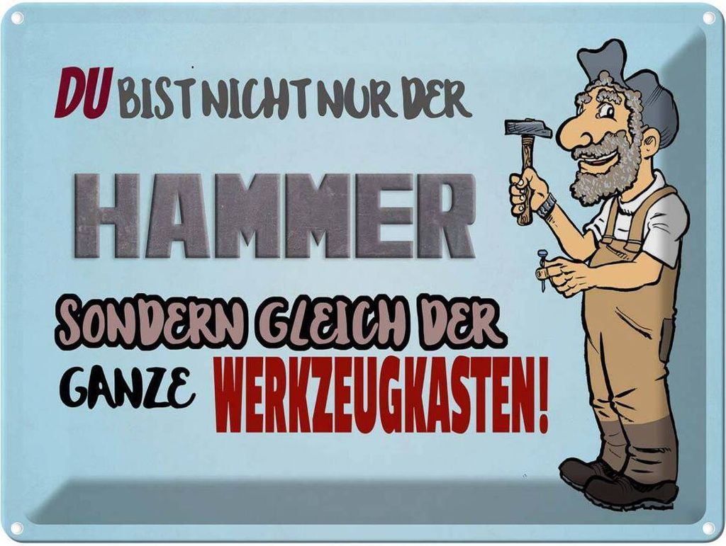 vianmo Blechschild 30x40 cm du Bist nicht nur der Hammer Spruch Zitat