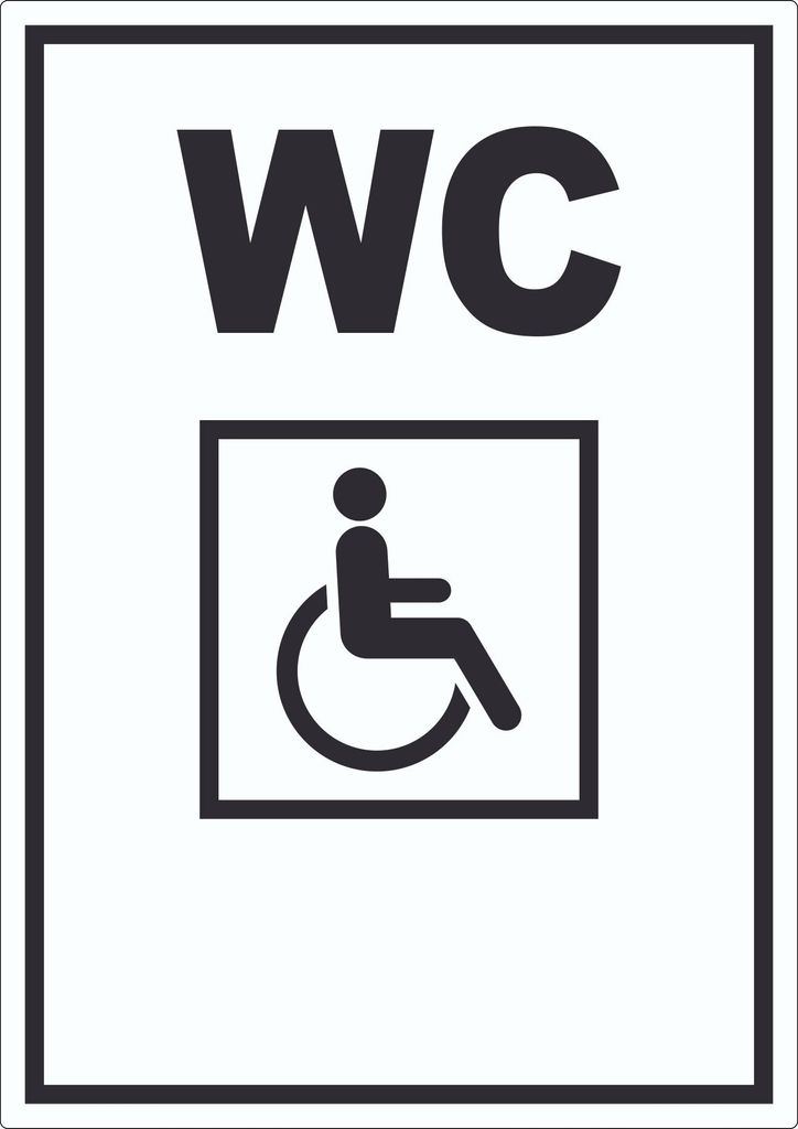 WC Behinderten Aufkleber A5 (148x210mm)