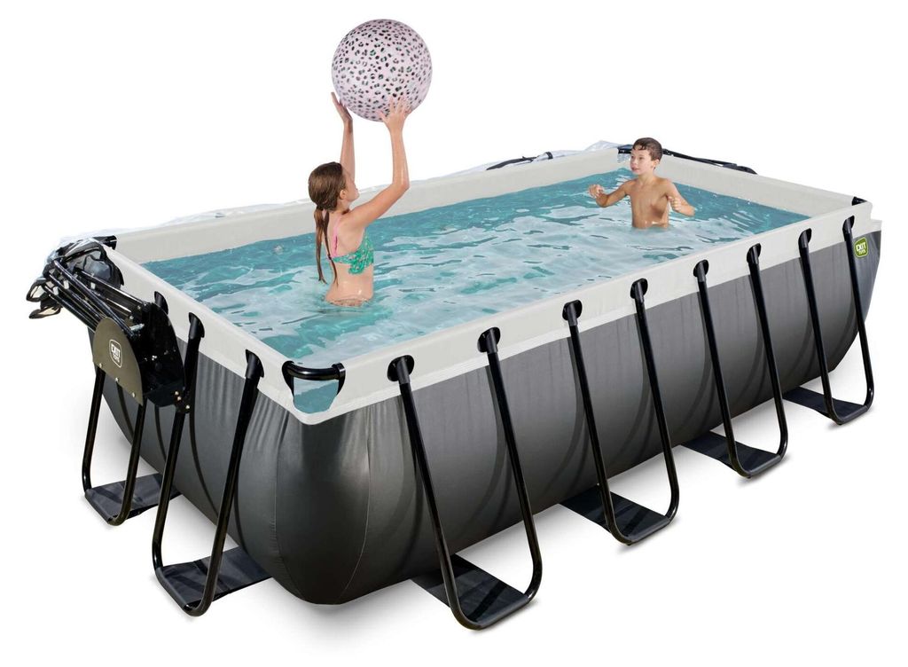 EXIT Black Leather Rahmenpool 400x200x100cm, Aufstellpool, Produktbild 