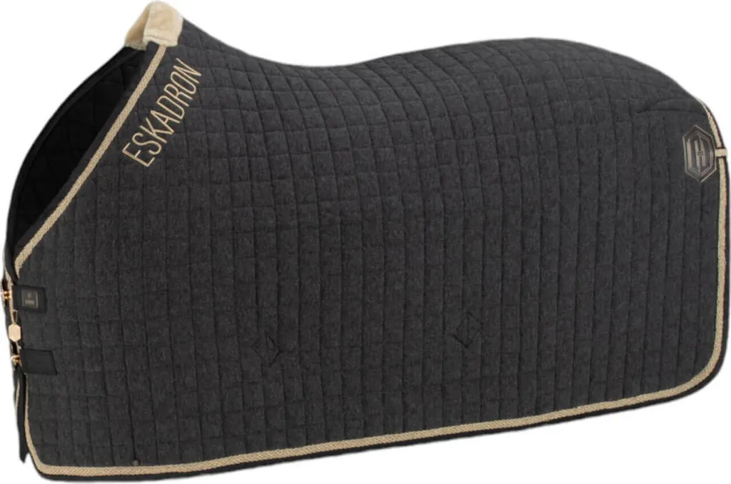 Eskadron ACRILICO QUILTED Nero Heritage 24/25 - Coperta Felpata Taglia L