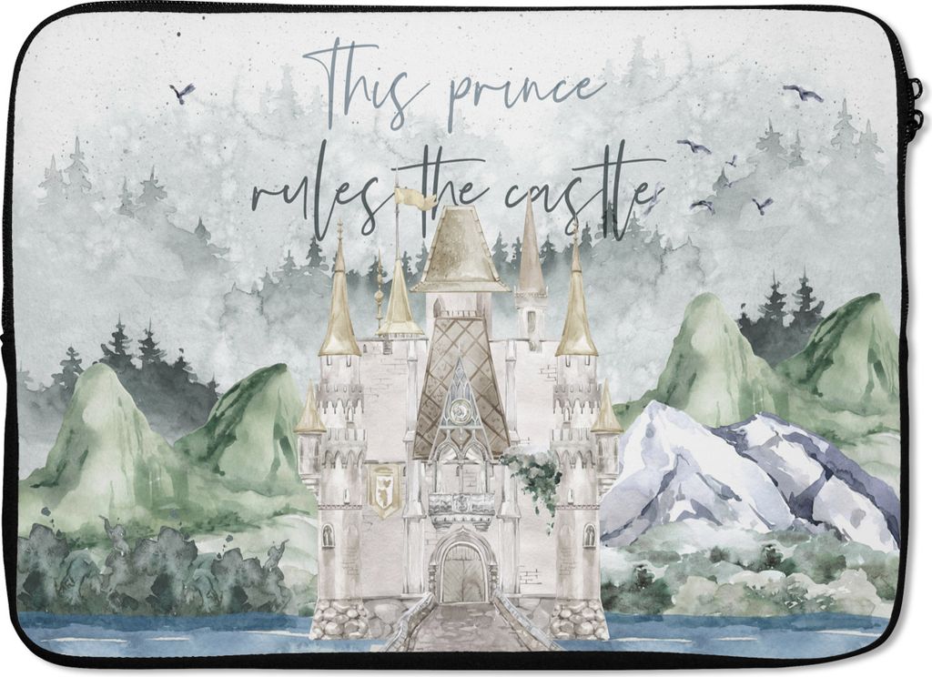 MuchoWow Laptop Hülle 13 Zoll Dieser Prinz regiert das Schloss - Zitate - Sprichwörter - Kinder - Baby - Jungen Laptoptasche - Laptophülle - S...