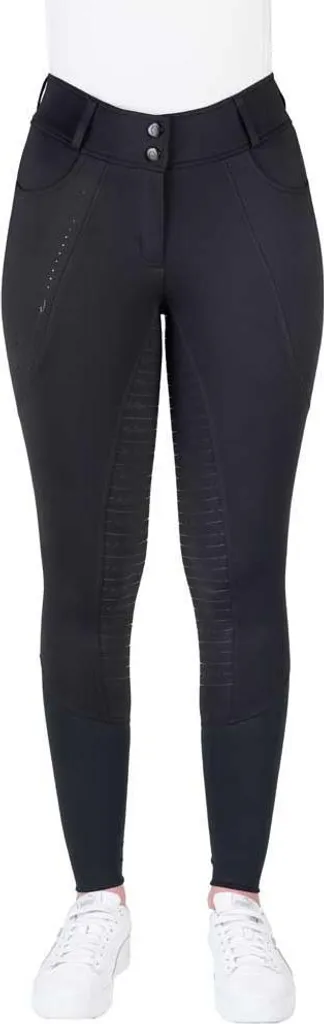 Pantalon d'équitation Femme Noir 42 Equitheme Elsa pour Entraînement