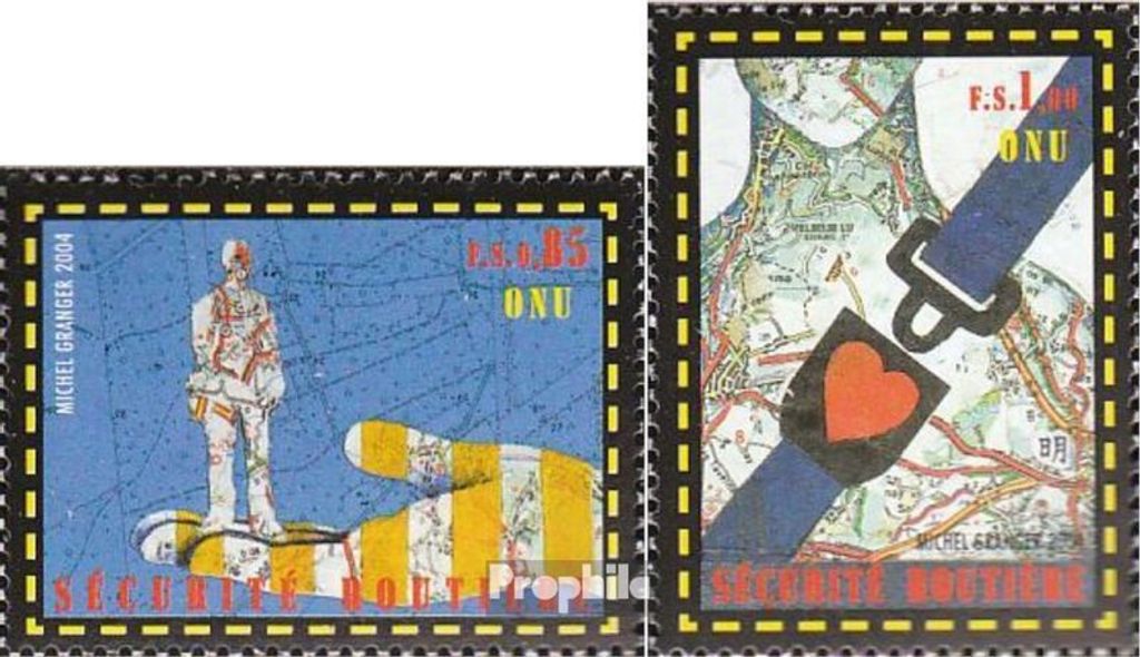 Briefmarken UNO - Genf 2004 Mi 492-493 (kompl.Ausg.) gestempelt Sicherheit im Straßenverkehr