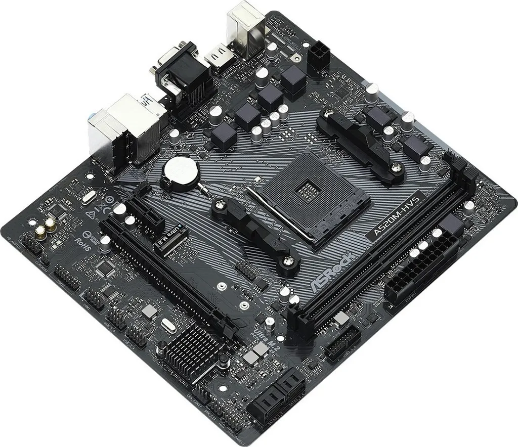 Asrock A520M-HVS Carte Mère Micro ATX Socket AM4 pour CPU AMD Ryzen - 4