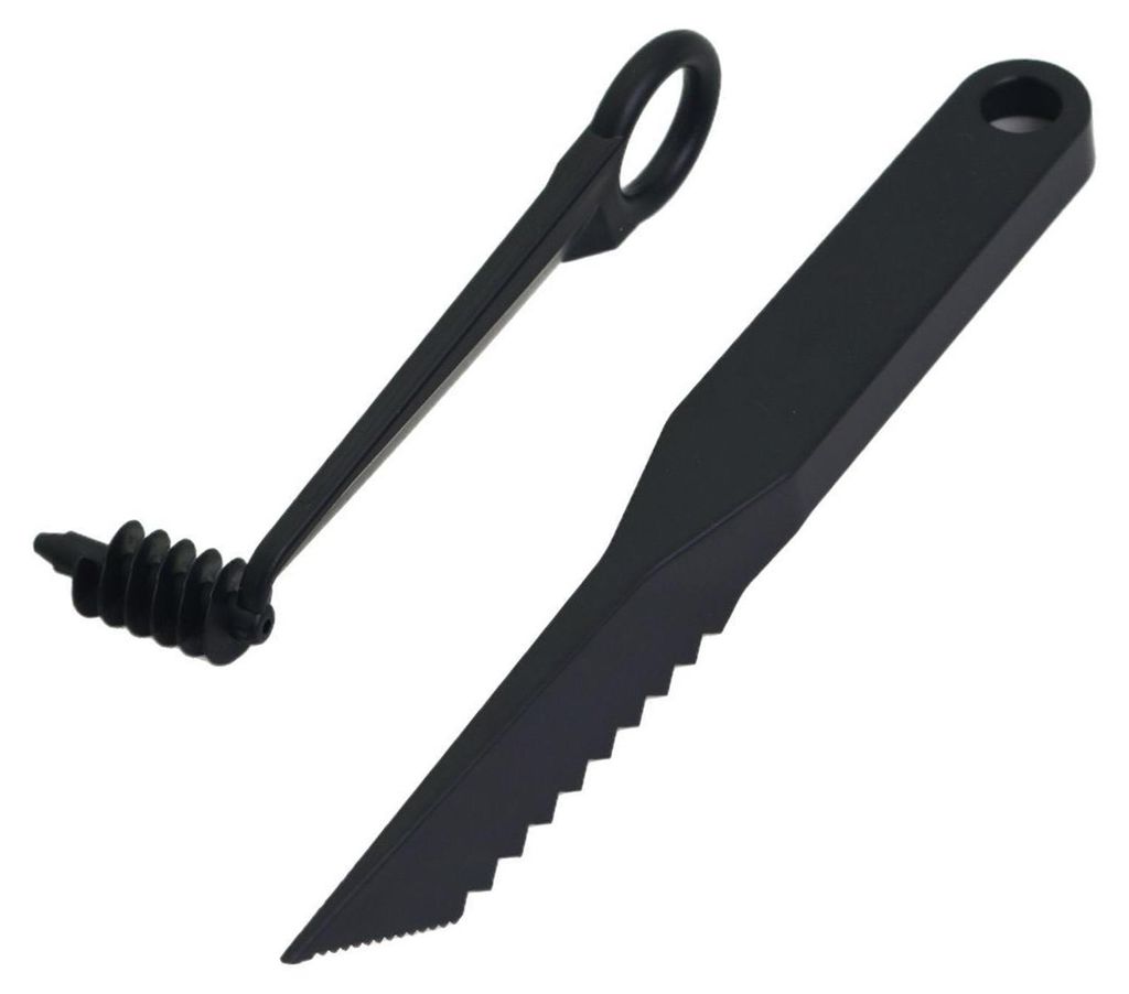 2-teiliger V-förmiger Wellenschneider für Obst und Gemüse, Zickzack-Schneider für dekoratives Schneiden, ergonomisch, spülmaschinenfest, unver...