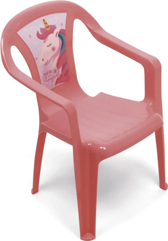 Sedia Bambini Zaska Unicorno PP Rosa | Monoblocco Alta Resistenza