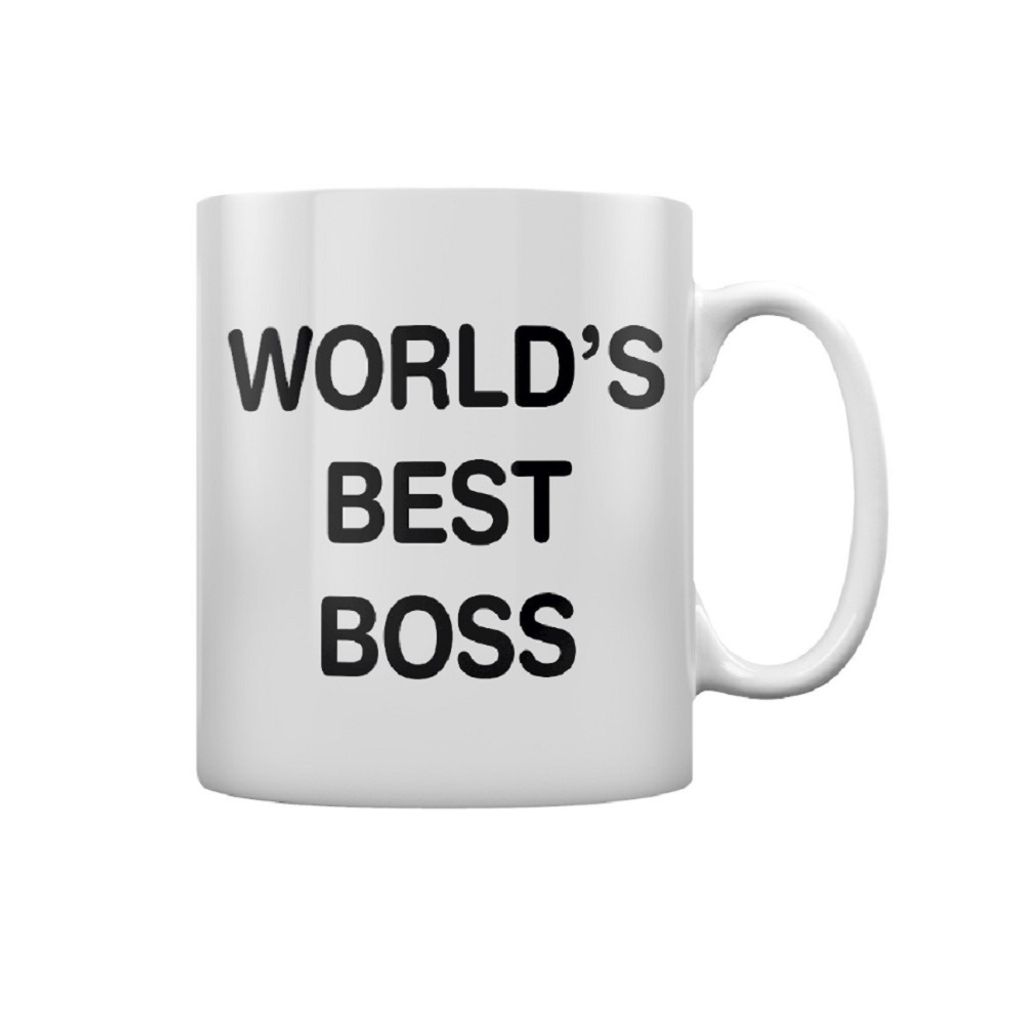 Grindstore Kaffeebecher 'World's Best Boss' – Weiß, 325 Ml, Aus Hochwertiger Keramik, Perfekt Als Geschenk