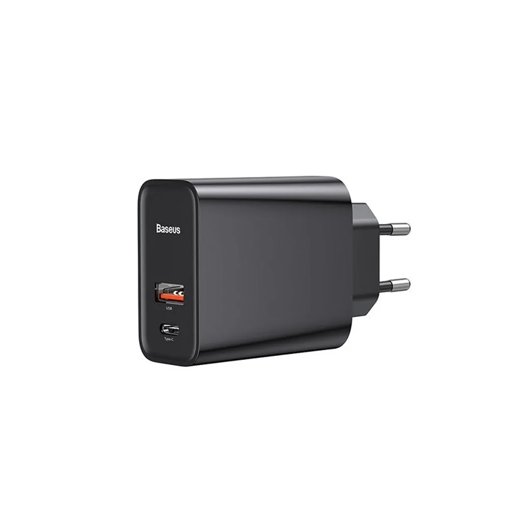 Chargeur Mural Double USB Baseus 30W : Fini la Charge Lente en Noir