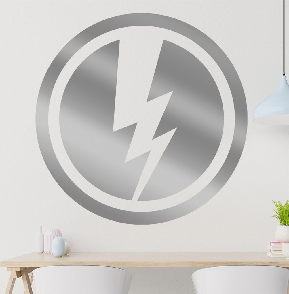 Blitz negativ Wandtattoo in 6 Größen - Wandaufkleber Wall Sticker - Dekoration, Küche, Wohnzimmer, Schlafzimmer, Badezimmer