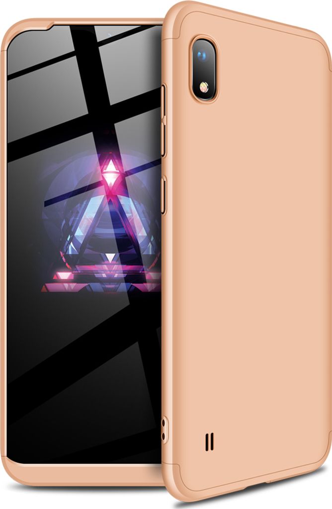 Für Samsung A10 Ultra Slim PC Back Cover rutschfest 360 Grad Full Protective Fallgold