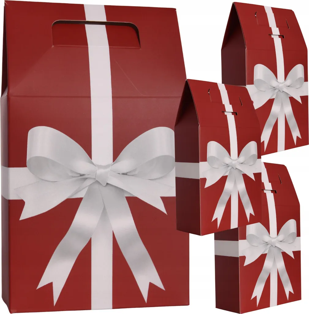 Emballage cadeau de Noël rigide en carton kraft épais x4