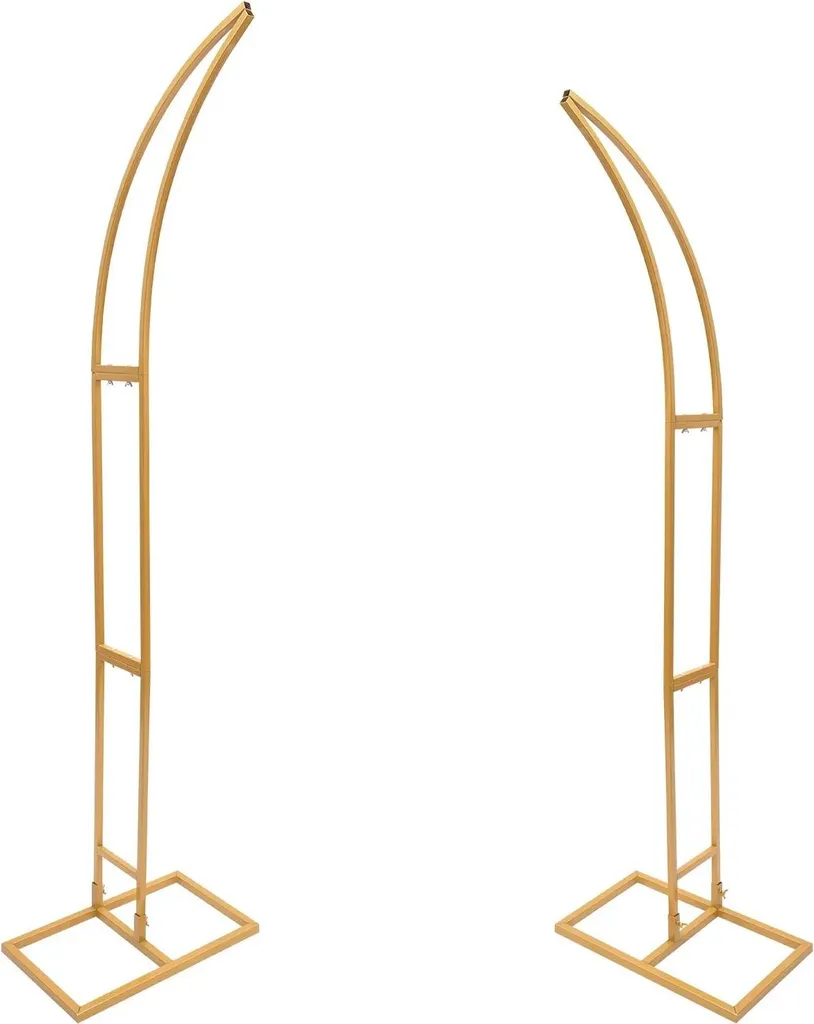 Arche de mariage en acier doré structure rectangulaire robuste taille L