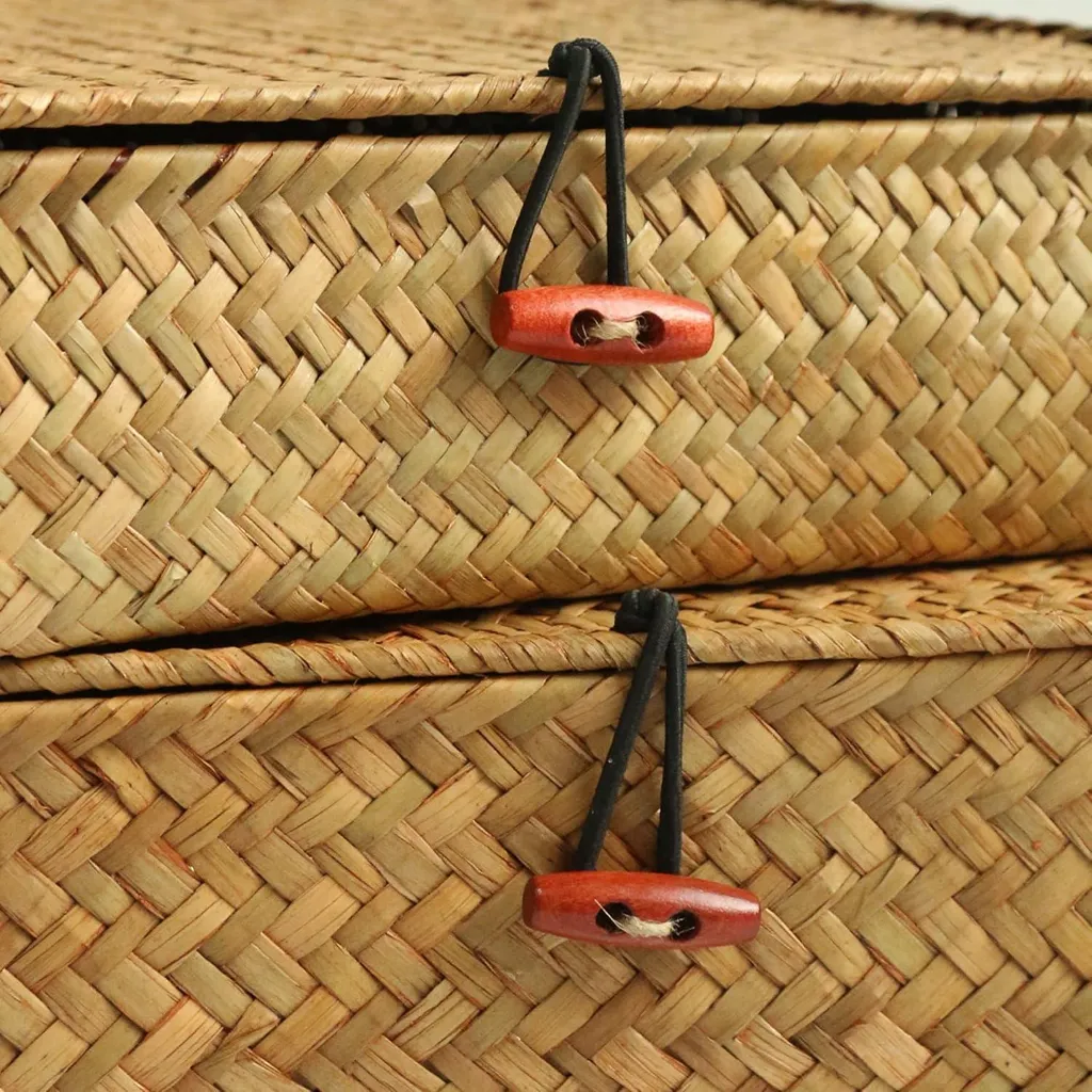 Paniers de rangement en rotin : la solution anti-poussière pour étagère